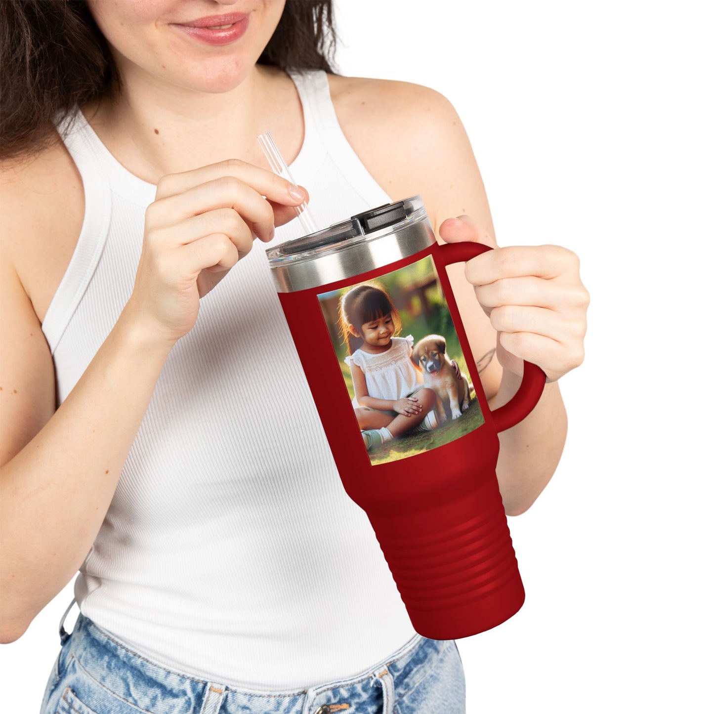 Travel Mug with Sugar and Spice Design, 40oz