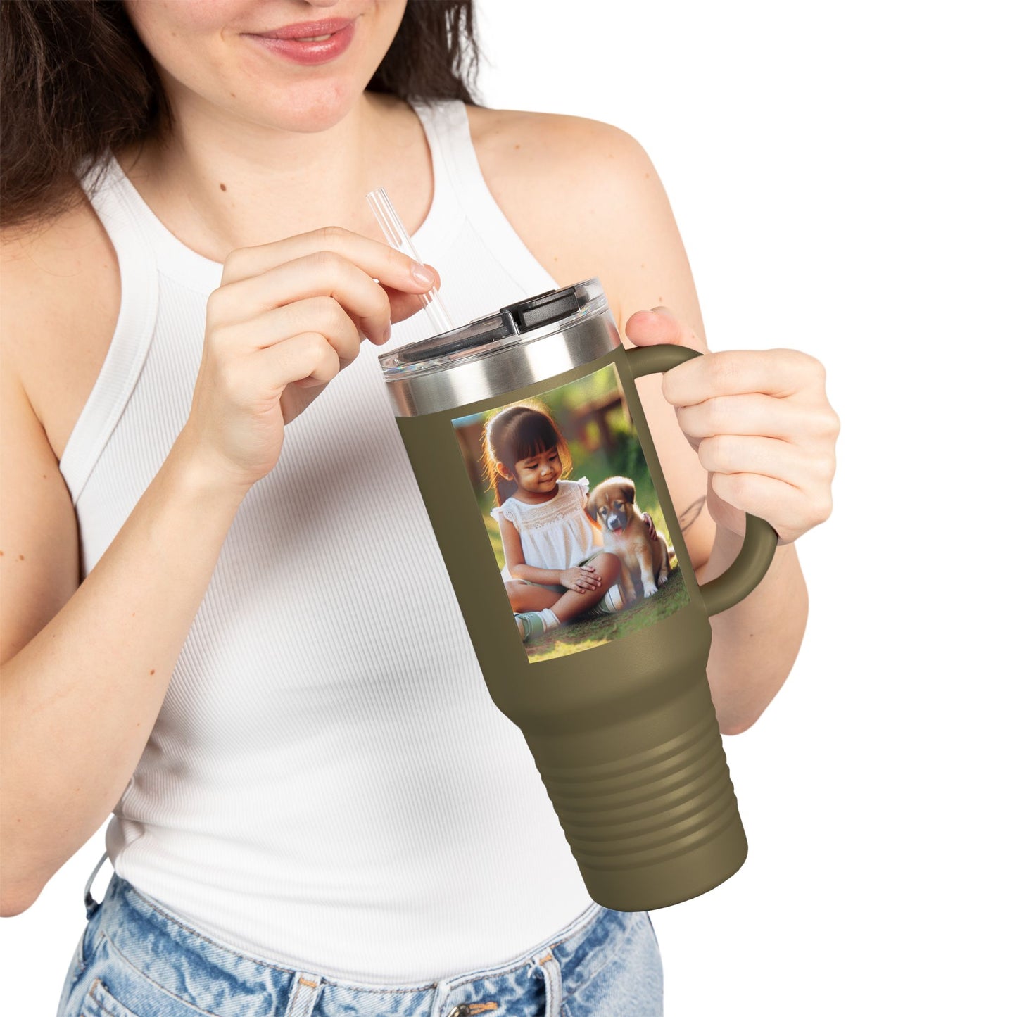 Travel Mug with Sugar and Spice Design, 40oz