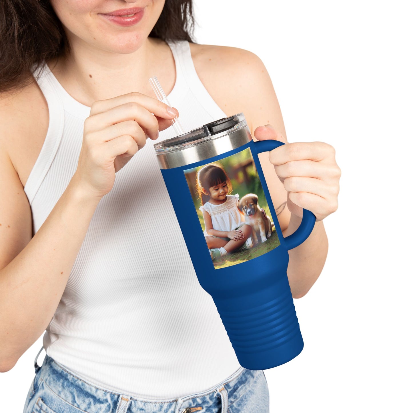 Travel Mug with Sugar and Spice Design, 40oz