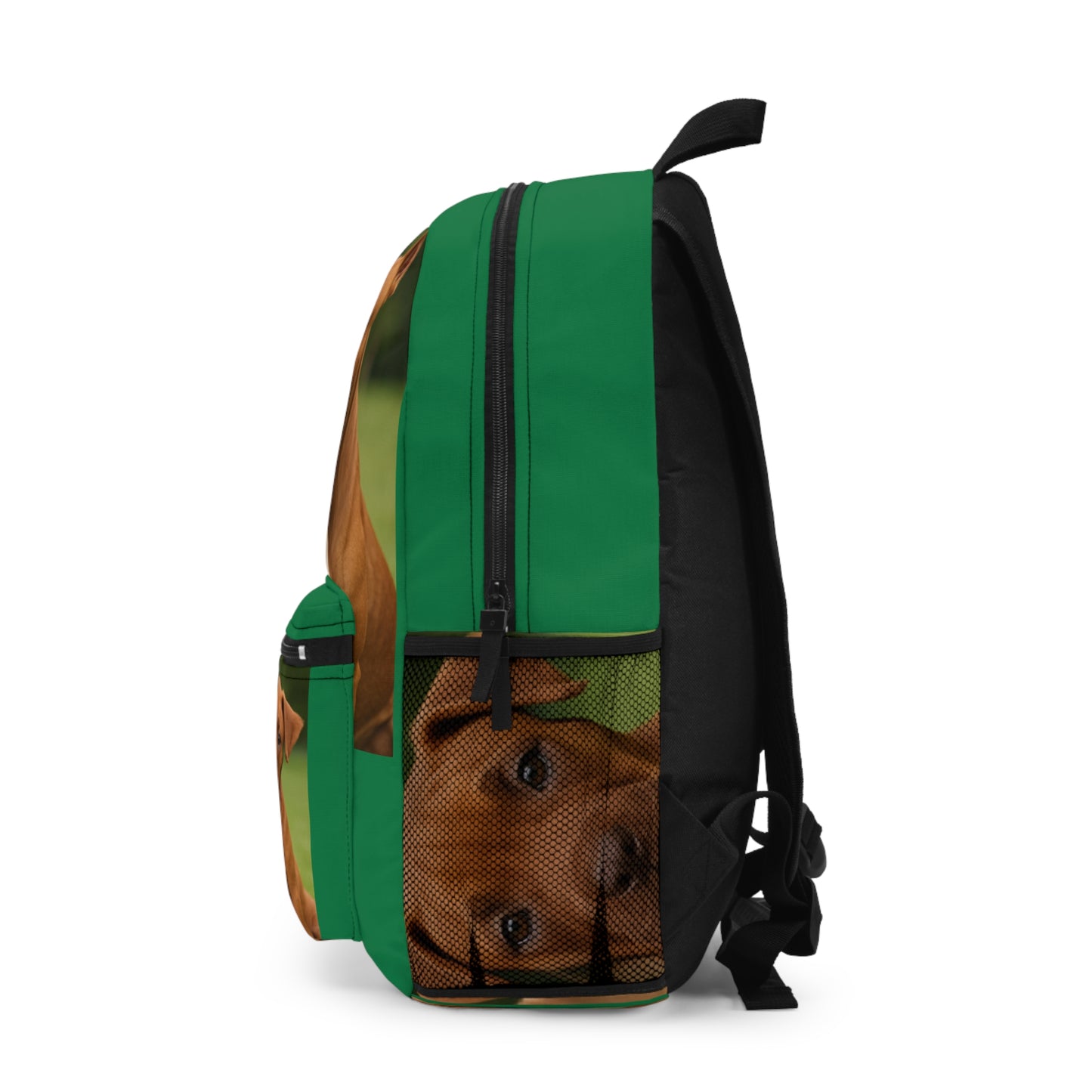 Pitbull Family Backpack - Unique Green Dog Design for Pet Lovers