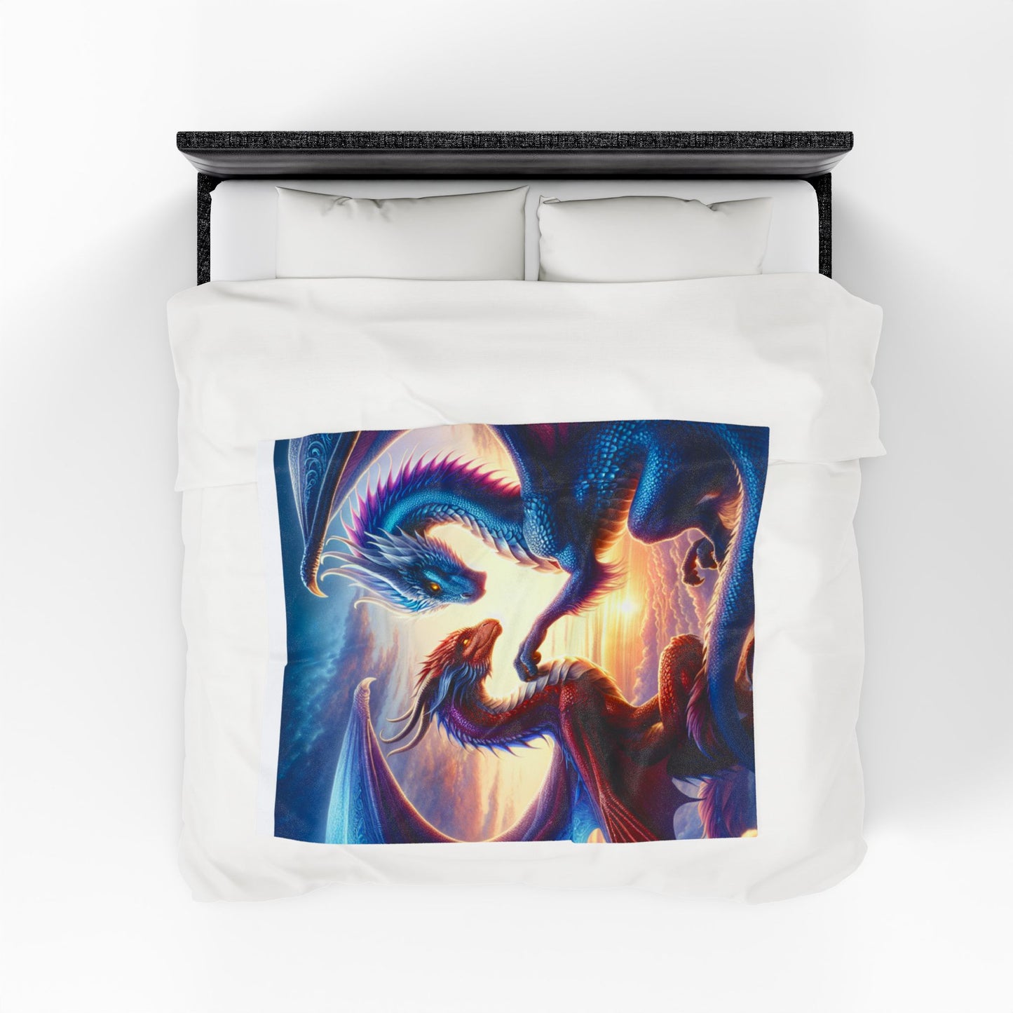 Dragons Love Plush Blanket Cozy Velveteen Throw for Fantasy Lovers Perfect Gift for Any Occasion