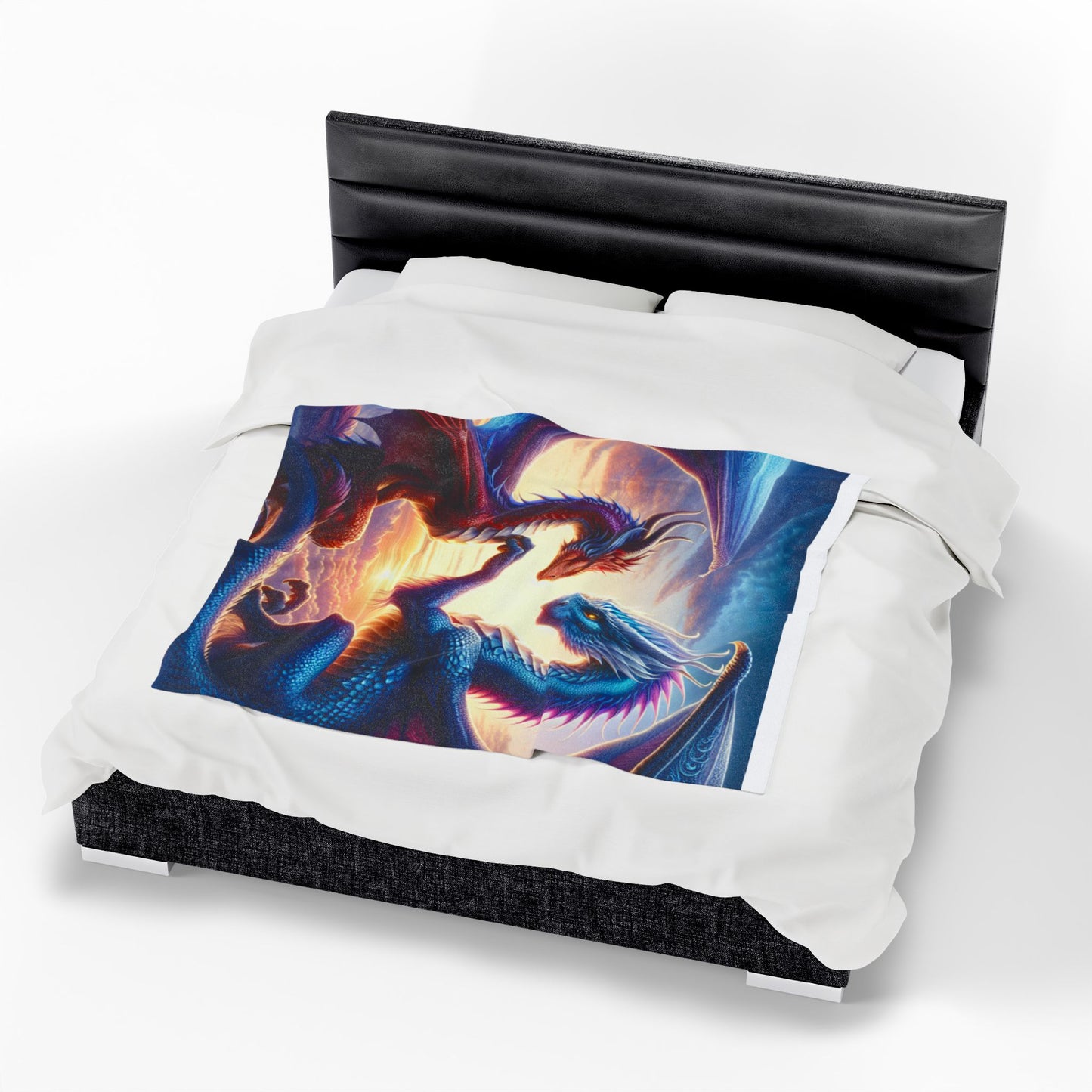 Dragons Love Plush Blanket Cozy Velveteen Throw for Fantasy Lovers Perfect Gift for Any Occasion