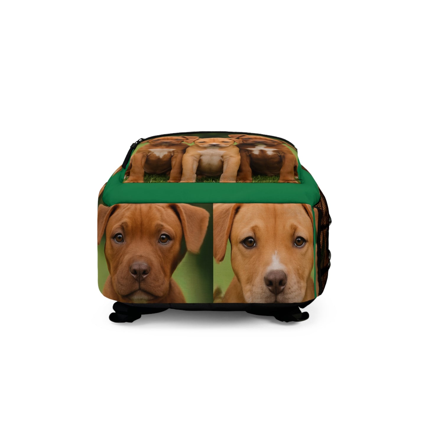 Pitbull Family Backpack - Unique Green Dog Design for Pet Lovers