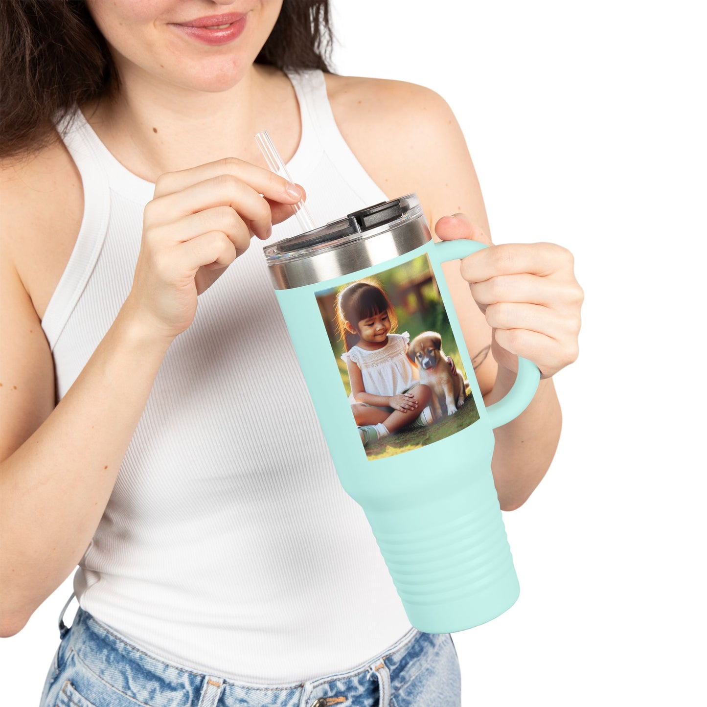 Travel Mug with Sugar and Spice Design, 40oz