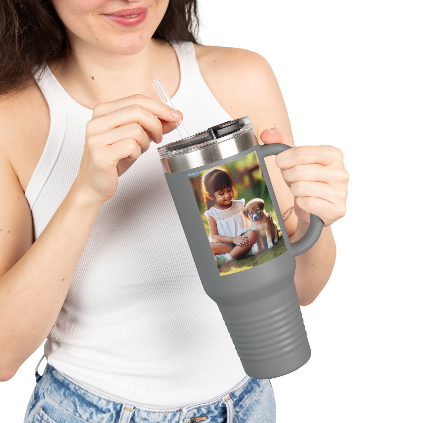 Travel Mug with Sugar and Spice Design, 40oz
