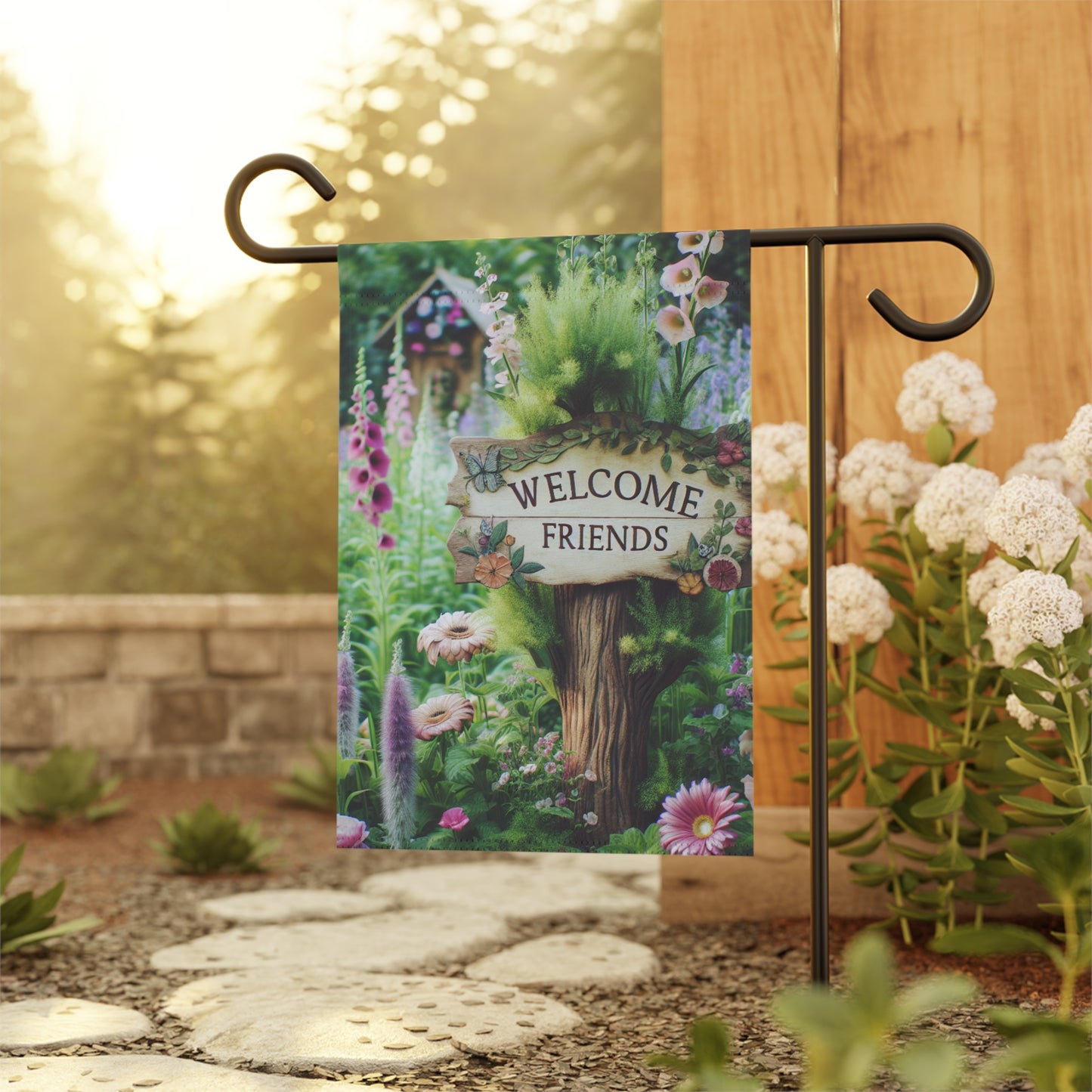 Garden Welcome Banner - Charming Outdoor Decor for Friends & Guests