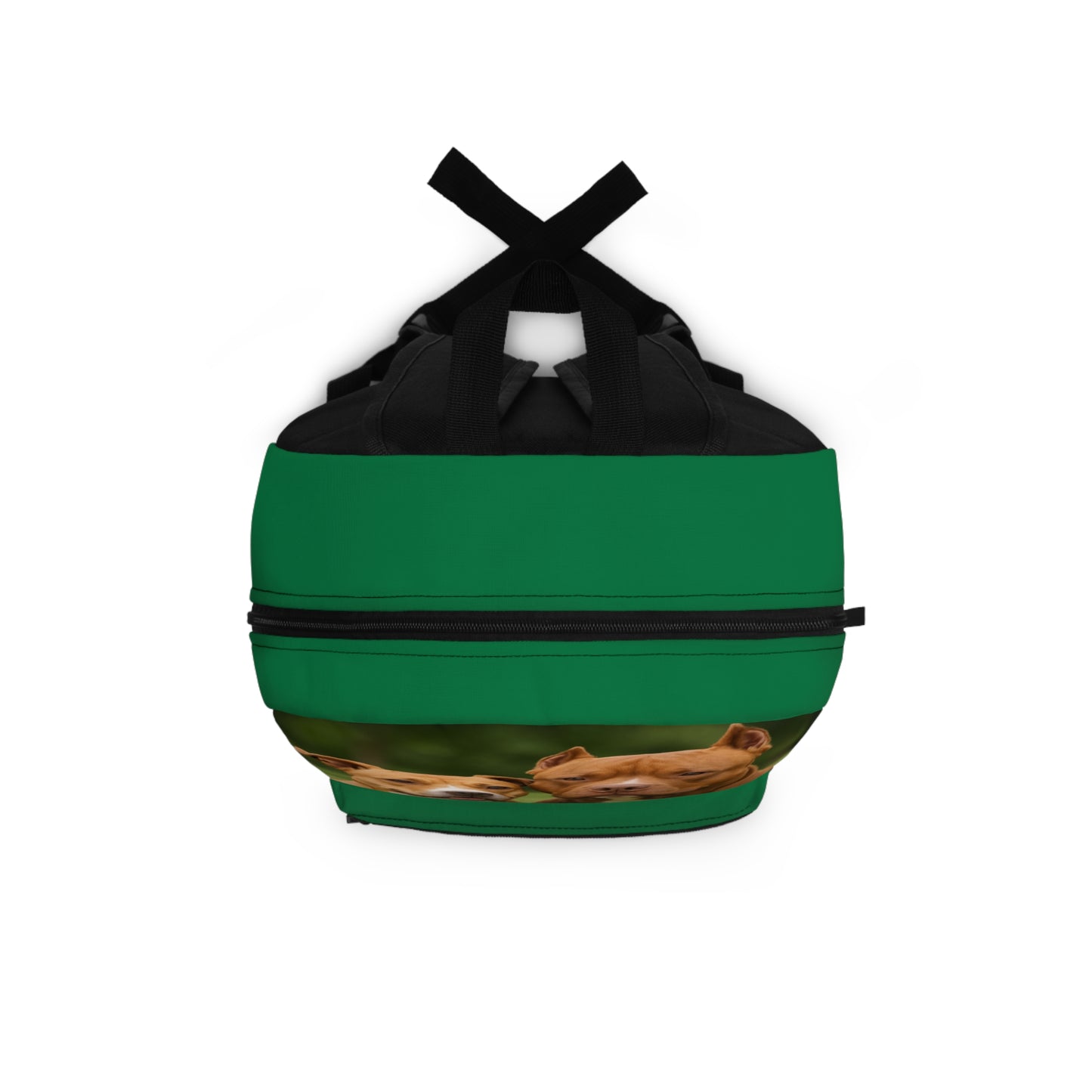Pitbull Family Backpack - Unique Green Dog Design for Pet Lovers