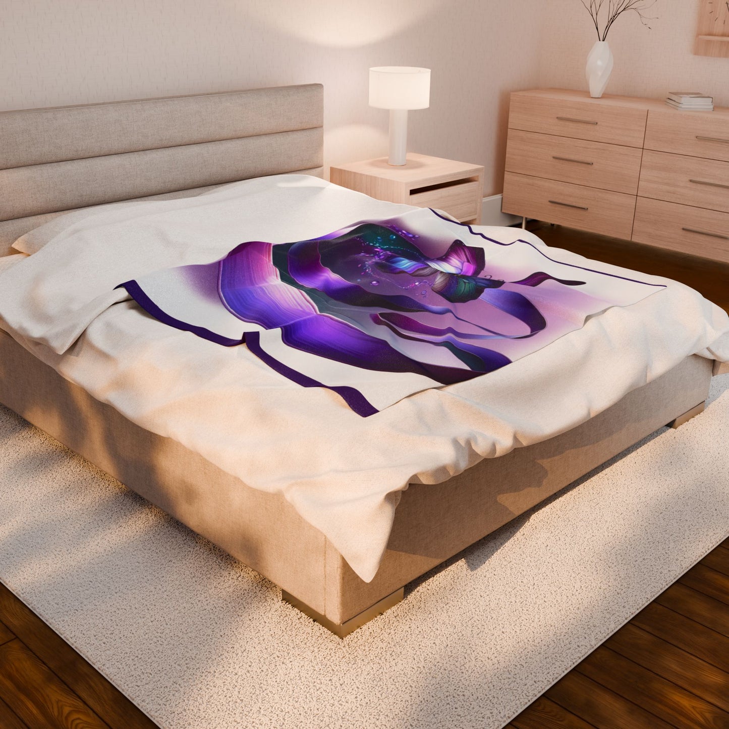 Butterfly Dreams Velveteen Plush Blanket - Cozy Decor for Home