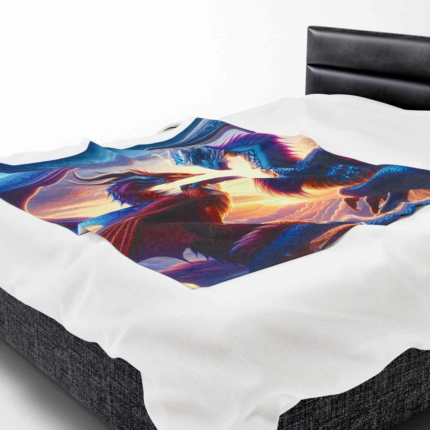 Dragons Love Plush Blanket Cozy Velveteen Throw for Fantasy Lovers Perfect Gift for Any Occasion