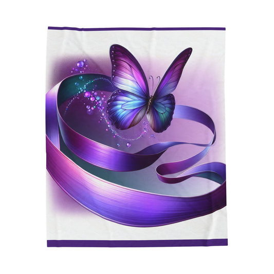 Butterfly Dreams Velveteen Plush Blanket - Cozy Decor for Home